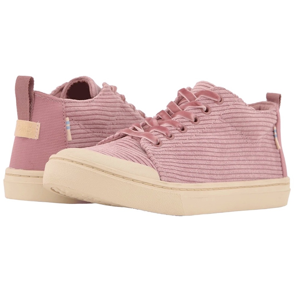 NEW Toms Girls Pink Corduroy Shoes Youth Size 3